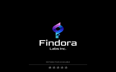 Projekt logo z gradientowym, nowoczesnym symbolem 35