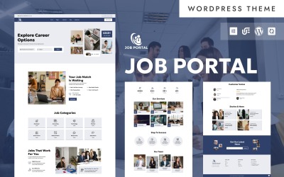 Jobbportal - Jobbportal och rekryteringsplattform WordPress Elementor-tema