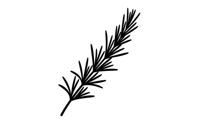 Minimalistisk barrträdsgren vektorillustration med detaljerad nål isolerad på vit bakgrund