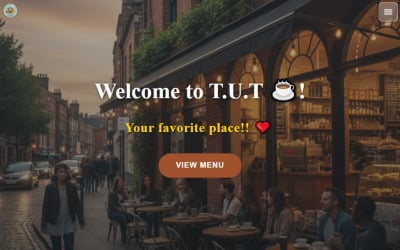 Modèle de café TUT avec galerie photo 3D interactive