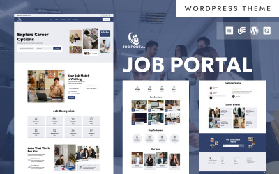 Portal Pracy - Portal Pracy i Platforma Zatrudnienia Motyw WordPress Elementor