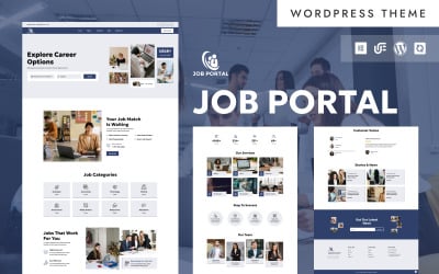 Portale di lavoro - Portale di lavoro e piattaforma di assunzione Tema WordPress Elementor