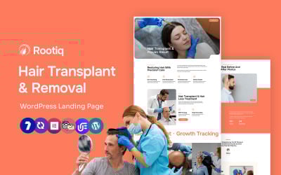 Rootiq - Hair Transplantation &amp;amp; Removal Multipurpose WordPress Elementor Theme