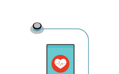 Smart Digital Stethoscope UI Kit: Connected Health Tech App Template