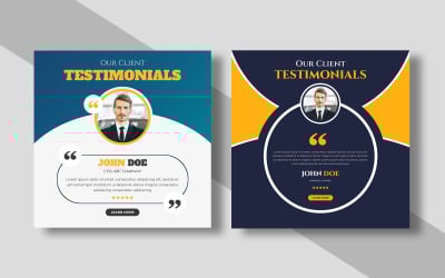 Testimonial or Feedback Review Social Media Post Ver-3
