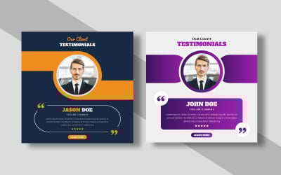 Testimonial or Feedback Review Social Media Post Ver-5