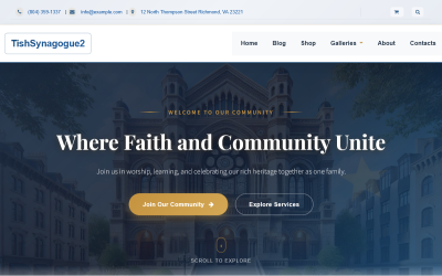 TishSynagogue2 - Elegante tema WordPress per sinagoghe e comunità ebraica