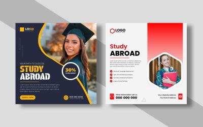 Vorlage für Social-Media-Posts zum Auslandsstudium (Version 6)