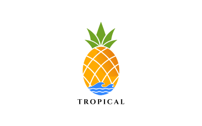 Conception de logo ananas créatif