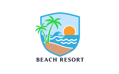 Elegáns tengerparti üdülőhely logótervezés