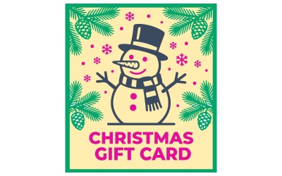 Handritad julklappskortsillustration med julgransprydnader och presenter