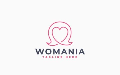 Love Woman Logo Template Design