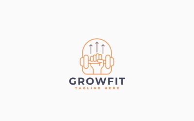 Modèle de logo Grow Fitness