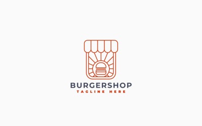 Modèle de logo pour restaurant de hamburgers