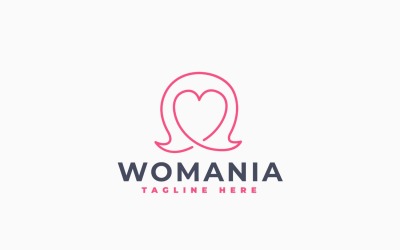 Шаблон дизайна логотипа Love Woman