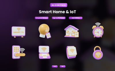 Smart Home &amp;amp; IoT 3D Icon 297