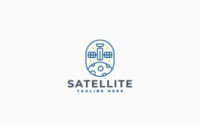 Space Satellite Logo Template Design