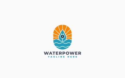 Water Power Energy Logo Template Design