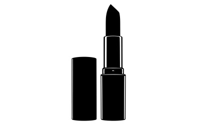 Elegant matte black lipstick in sleek modern packaging design display isolated on white background