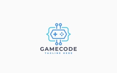 Game Coding Logo Template Design