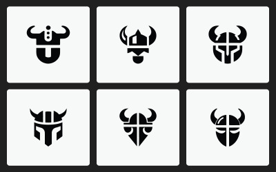 Minimalist Viking Warrior Logos