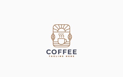 Modèle de logo pour tasse de café