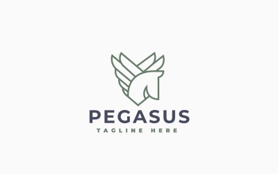 Pegasus Logo Minimalist Template Design