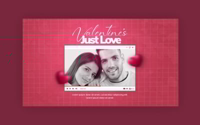 Plantilla de banner web romántico para el Día de San Valentín