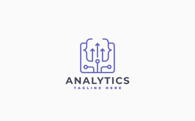 Шаблон дизайна логотипа Digital Analytics
