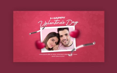 Plantilla de banner web para el Día de San Valentín