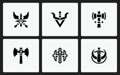 Viking Warrior Logo Set Bundle