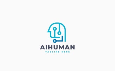 Ai Human Logo Template Design