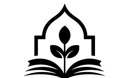 An open book at the bottom a plant growing