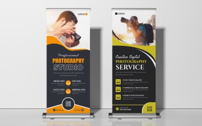 Banner enrollable de fotografía digital versión 1