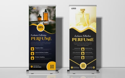 Banner enrollable de perfume de lujo versión 1