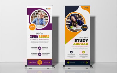 Banner enrollable para estudiar en el extranjero, versión 1