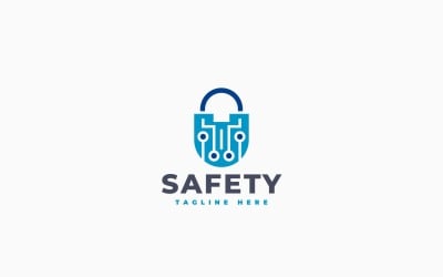 Digital Security Logo Template Design