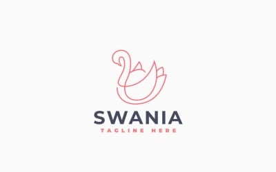 Elegant Swan Logo Minimalist Template Design