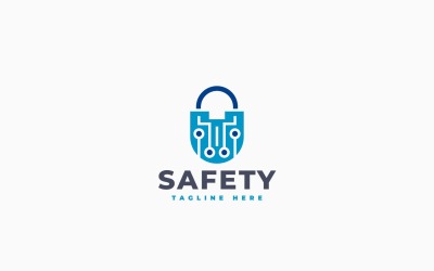 Шаблон дизайна логотипа Digital Security