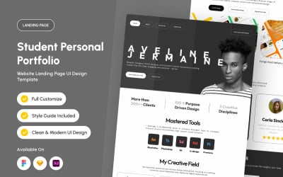 Aveline - Student Personal Portfolio Landing Page