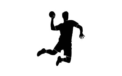 Dynamisk silhuett av idrottare som utför kraftfull basket slam dunk isolerad på vit bakgrund