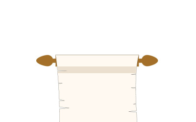 Icono plano de papel de pergamino egipcio con sombra para diseño web e impreso