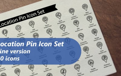 Набор иконок для обозначения местоположения.