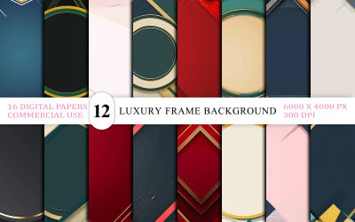 Luxury Frame Abstract Background Collection | Stylish Gold Accent Abstract Backgrounds for Design