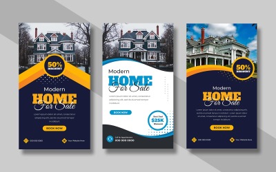Modello di progettazione di storie Instagram immobiliari Ver-2