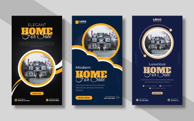 Modello di progettazione di storie Instagram immobiliari Ver-3