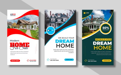 Modello di progettazione di storie Instagram immobiliari Ver-4