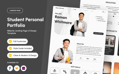 Roman - Student Personlig Portfolio Landningssida