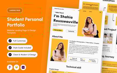 Shahia - Student Personal Portfolio Landing Page