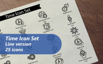 Шаблон набора иконок для расписания времени